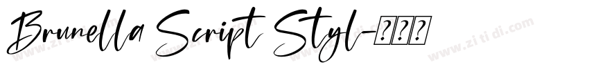 Brunella Script Styl字体转换